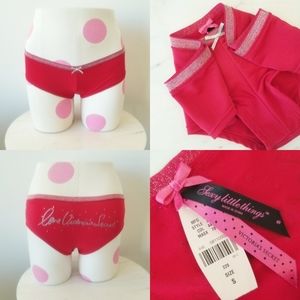 Victoria's Secret Vintage Sexy Little Things Glitter Rhinestone Cheeky Panty NWT